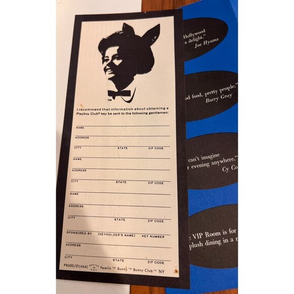 Vintage 1961 Playboy Club Membership Package w/Brochure, Drink Menu, Newsletter+ - Picture 3 of 15